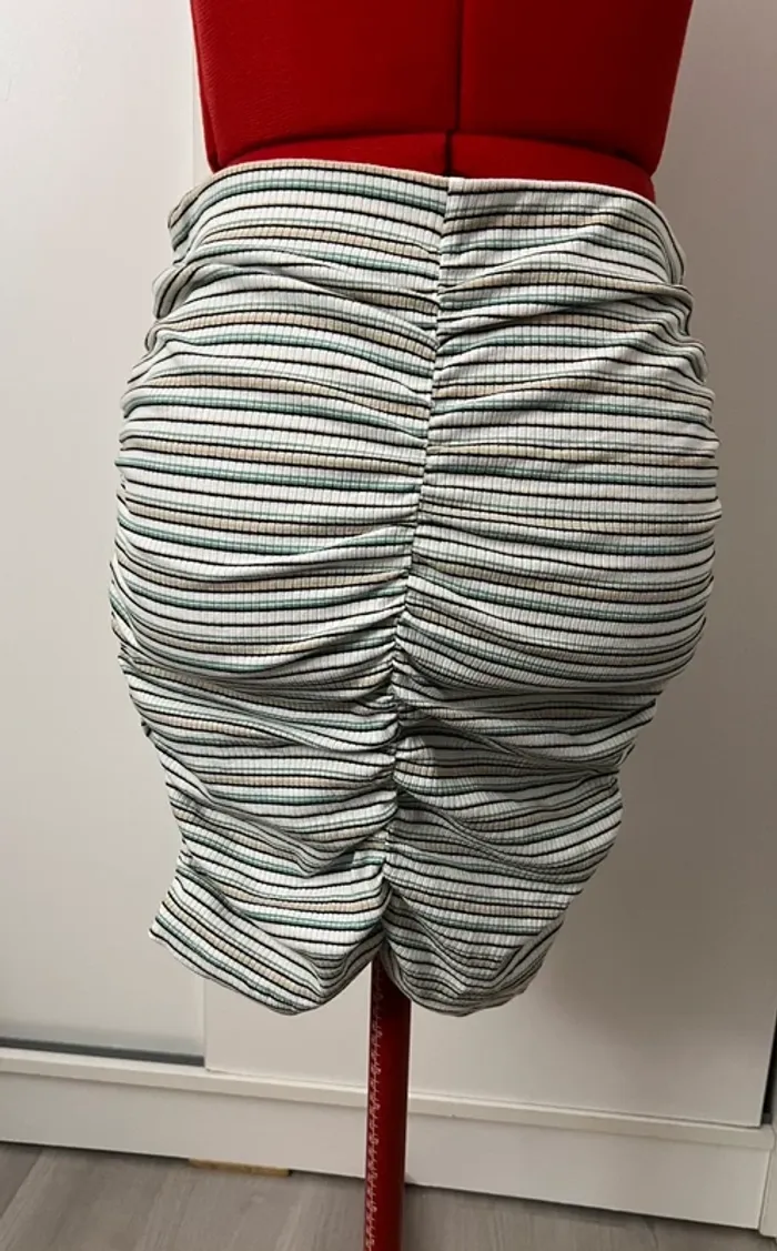 Jupe tube rayée blanc et vert Ardene - photo numéro 2