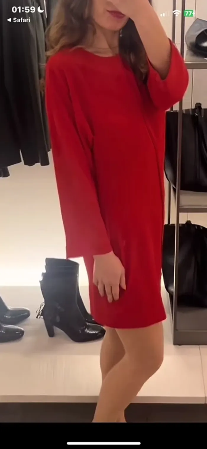 Robe rouge droite Zara taille 40 neuve - photo numéro 8