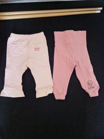 Lot de 2 Pantalons Bébé Fille 6 M