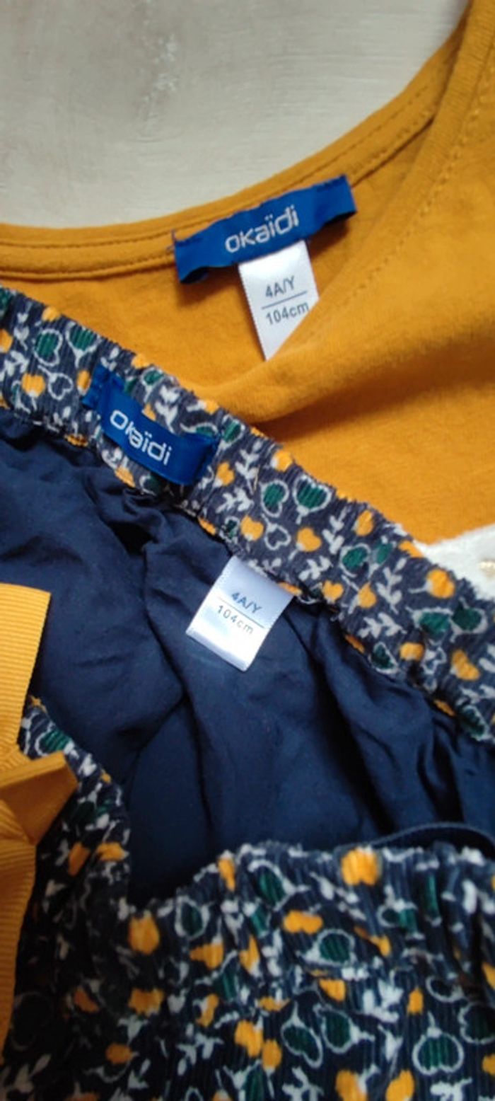 Ensemble t-shirt manches longues renard et jupe Okaïdi - photo numéro 3