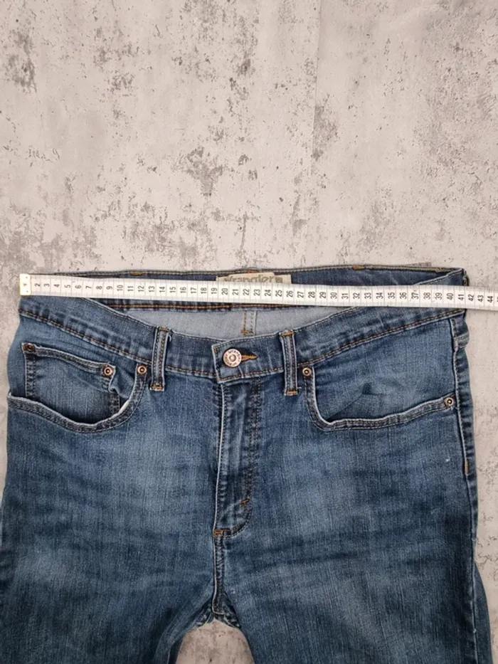 Jean slim Wrangler bleu – Taille 34x32 US / 44 FR Homme (mesures en photos) - photo numéro 5