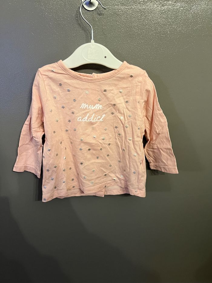 Lot de 2 chemises, 5 tee shirt manches longues et 1 pull 9 mois - photo numéro 4