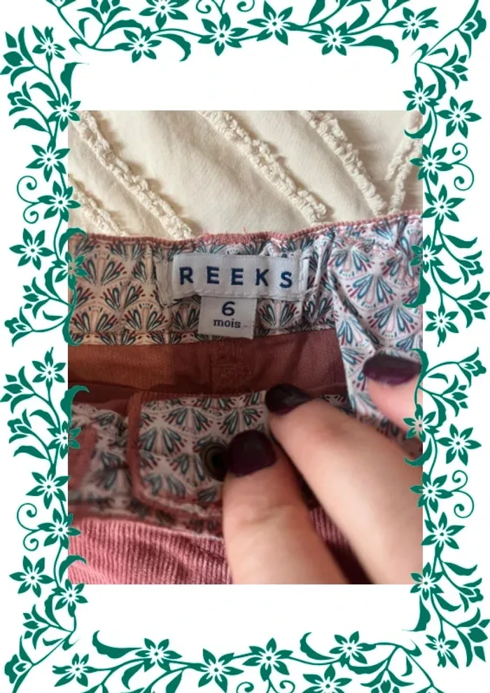 Pantalon velours  6 mois - photo numéro 3