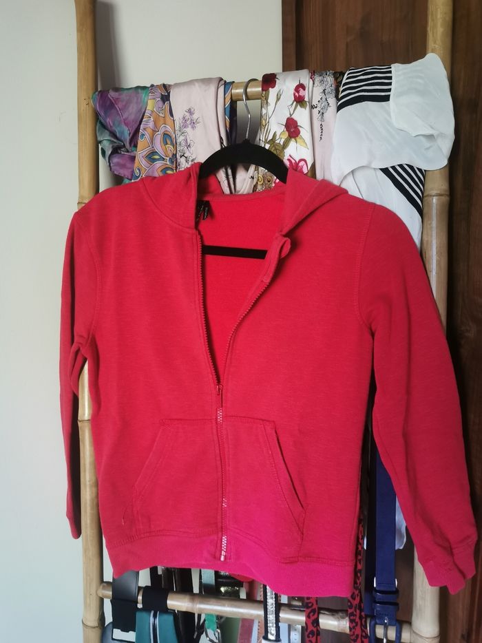 Gilet zippé joghing rouge