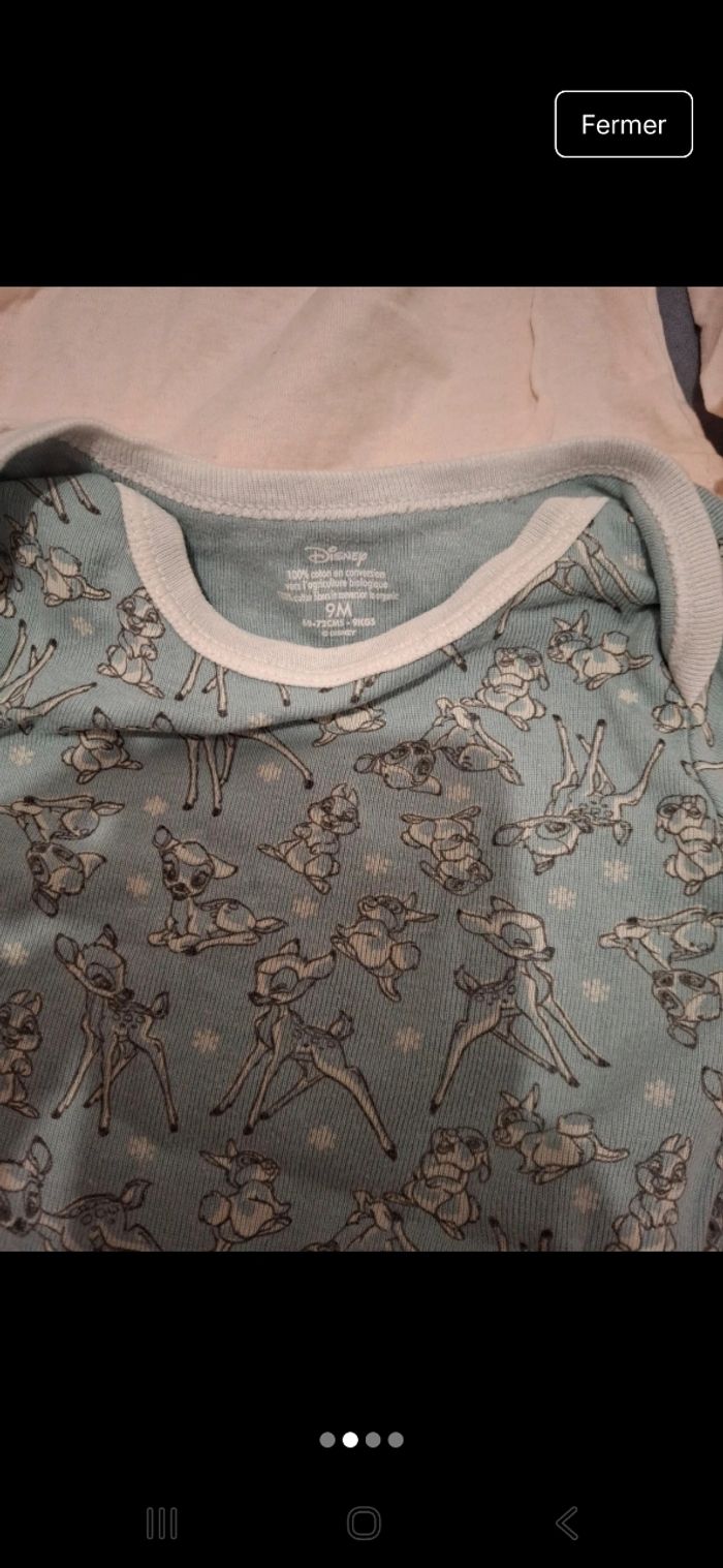 Lot vêtements Disney automne/hiver 9 mois - photo numéro 2