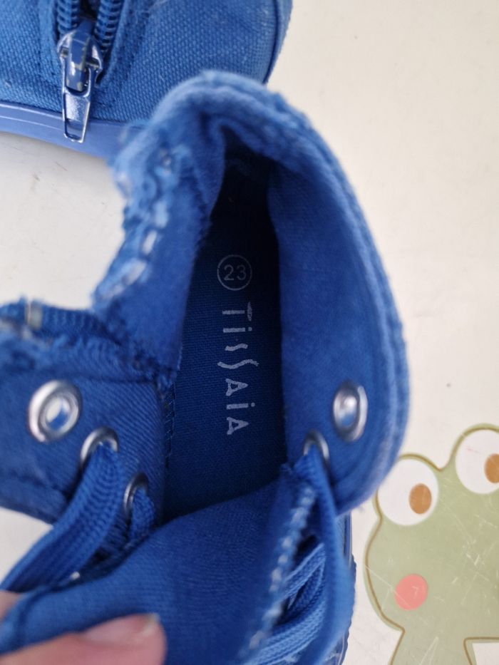 Chaussures montantes bleu électrique T.23 - photo numéro 3