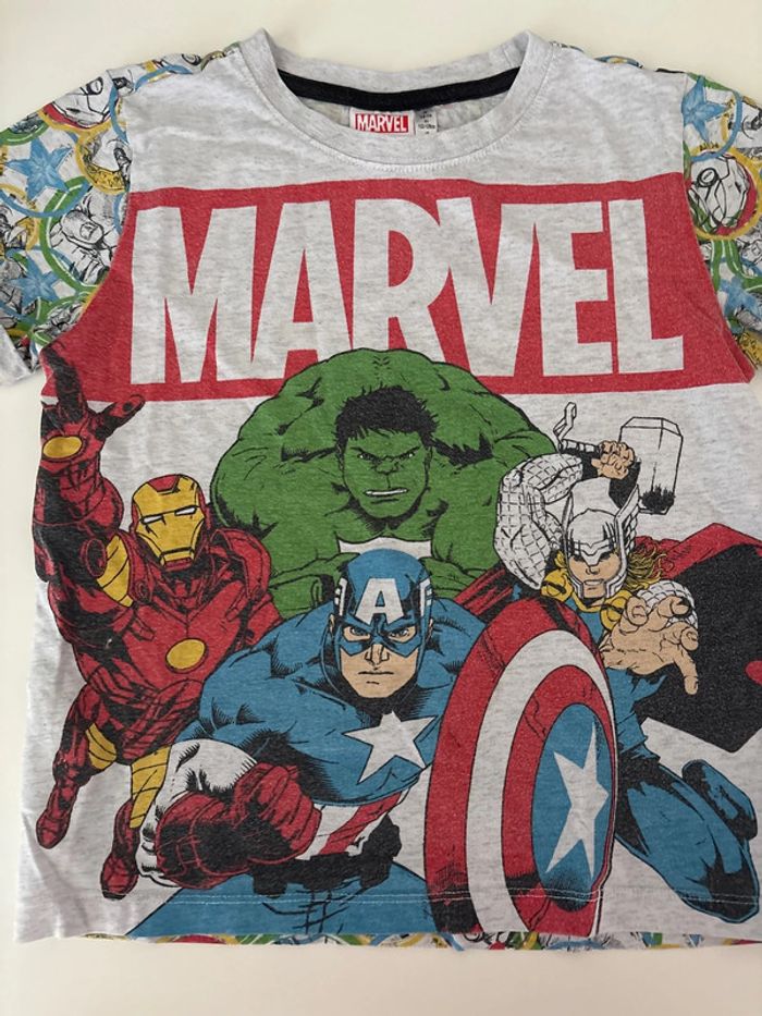 T shirt manche courte garçon - Taille 7-8 ans - Marvel - photo numéro 2
