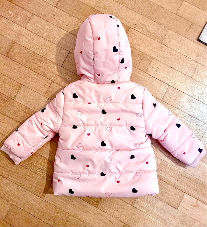 💖 Jolie Doudoune Rose "Mes Petits Cailloux" - 12 mois - photo numéro 2
