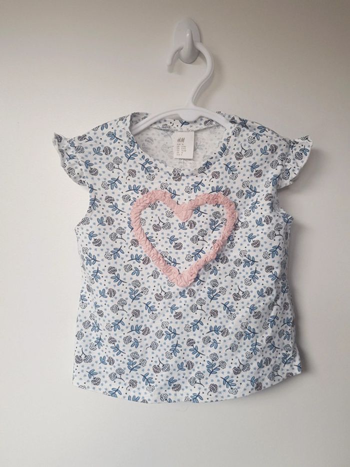 H&M - Tee-shirt à manches courtes - Neuf avec étiquette ! (9 mois) - photo numéro 2