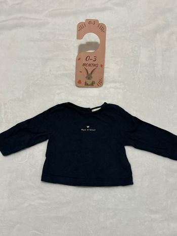 Haut manches longue bebe  bleu marine