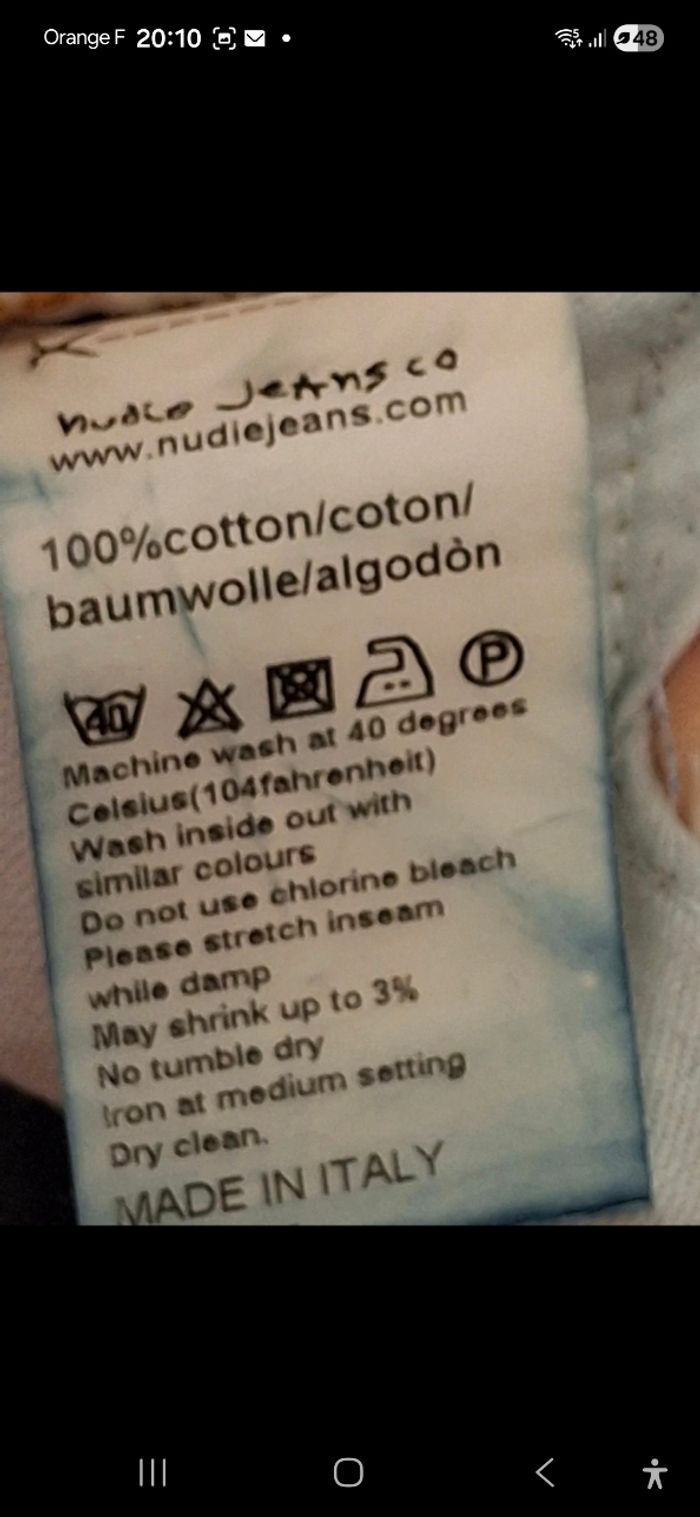 Jeans 36/38FR w29L32bleu jeans foncé - photo numéro 9