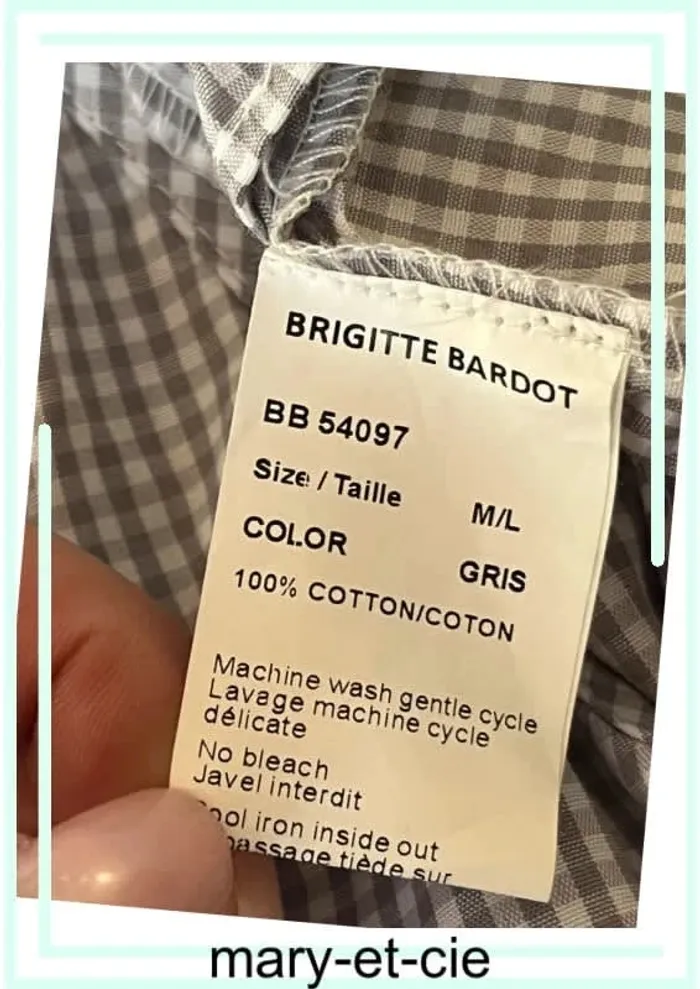 SOLDE - Top taille M/L - 100 % coton - Brigitte Bardot - photo numéro 7