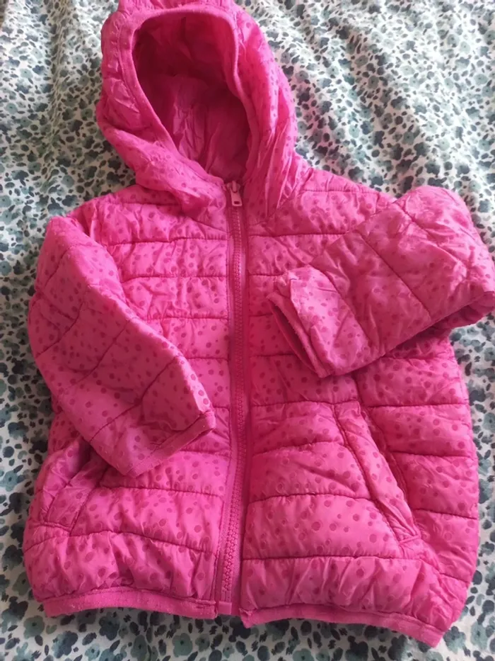 Blouson rose 12 mois fille