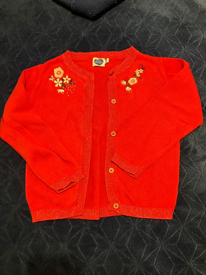 Gilet floral framboise - photo numéro 3