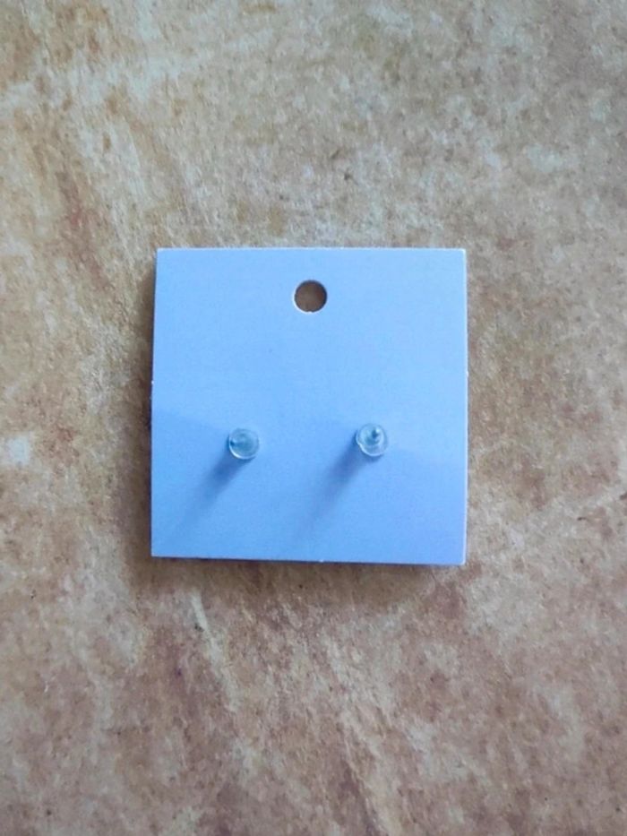 Boucles puces d'oreilles goutte strass marron inox 🇨🇵 Fabrication Artisanale - Ø 12mm - photo numéro 3