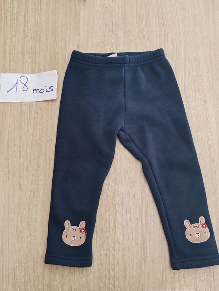 Pantalon bleu marine fourré