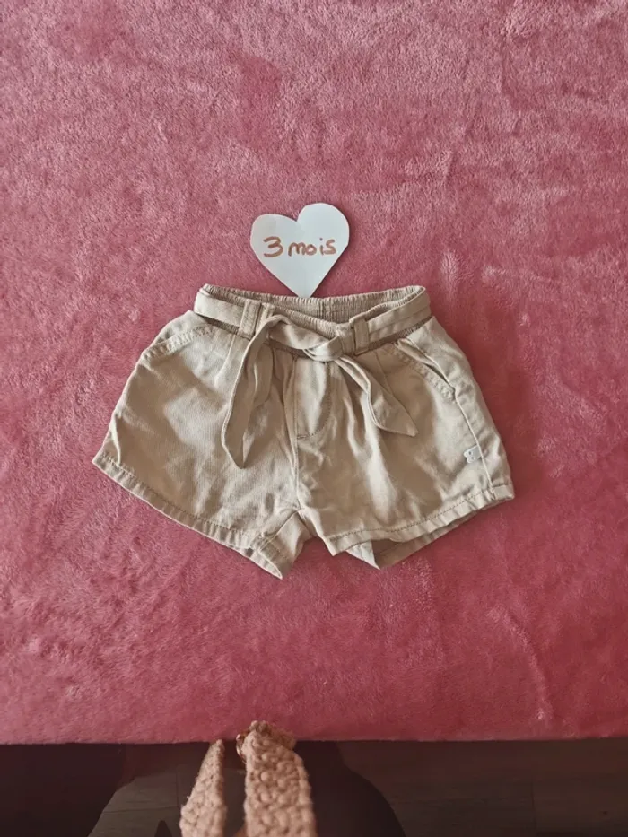 Short beige 3 mois obaïbi - photo numéro 2