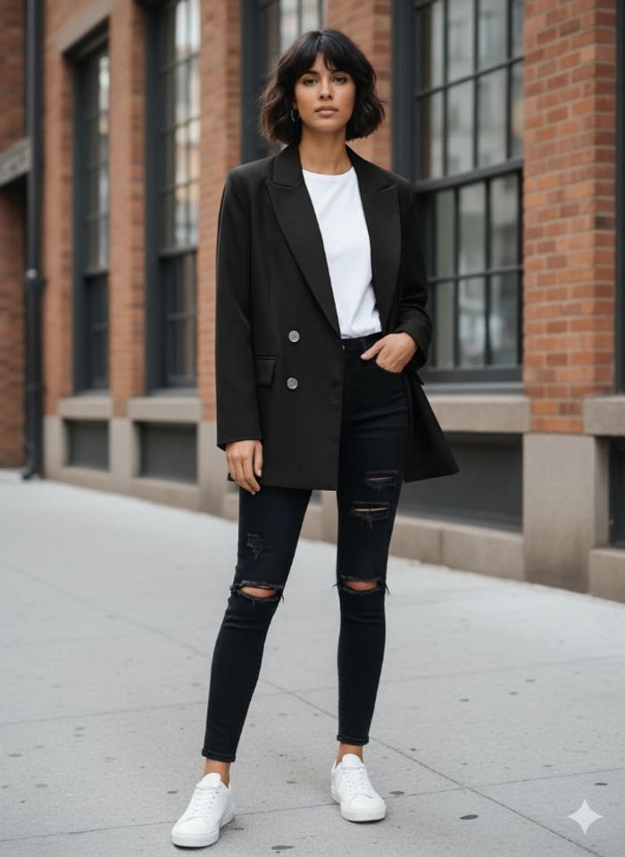 Blazer oversize noir
