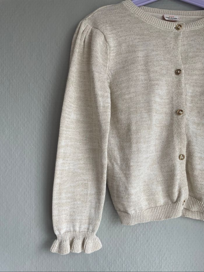 Gilet beige pailletée fille 5 ans tape à l’œil - photo numéro 2