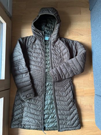 Doudoune femme kaki Mi-Longue à Capuche Powder Lite Columbia