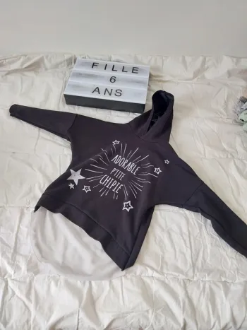 Sweat à capuche fille 6 ans