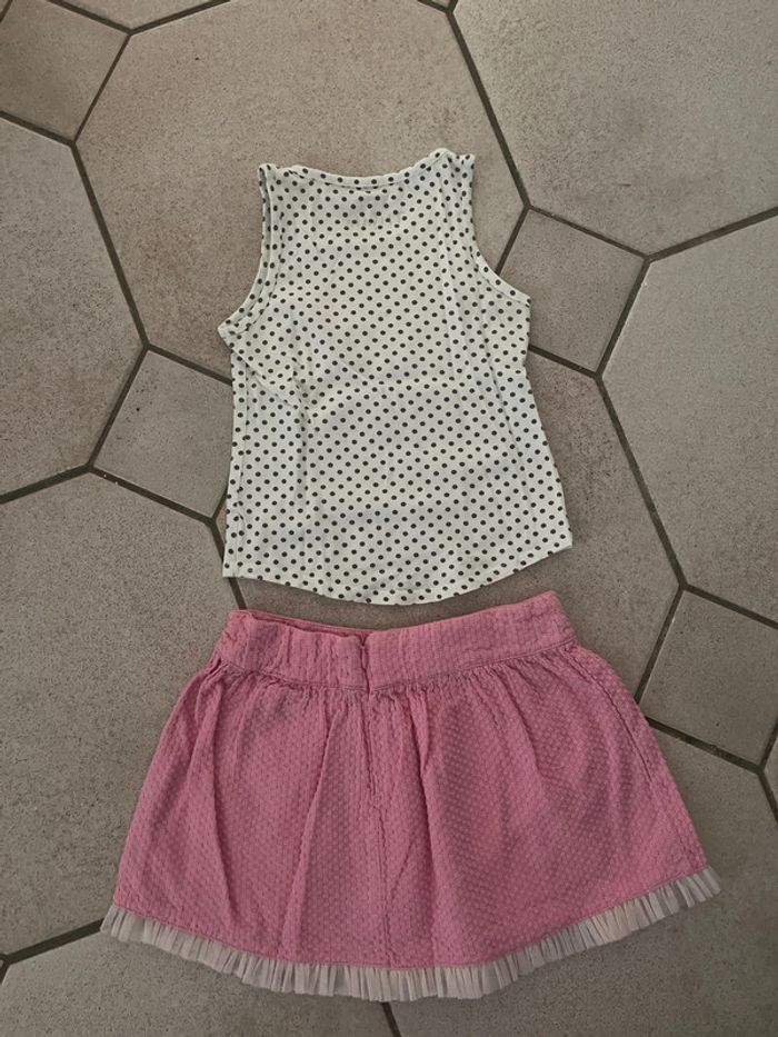 Ensemble jupe barbie et tee shirt sans manche taille 3 ans - photo numéro 4