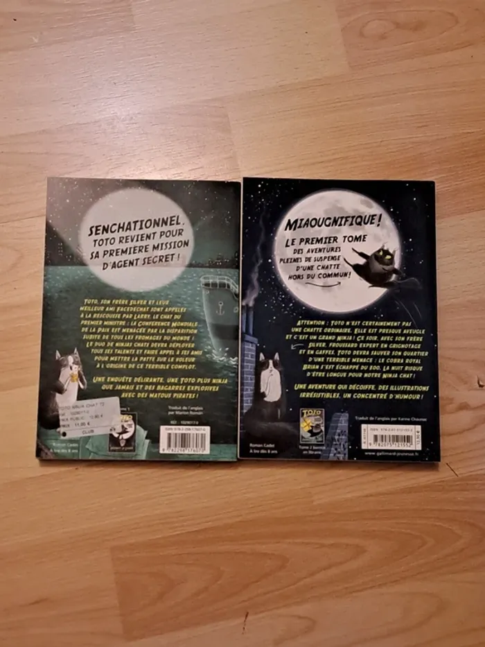 Lot 2 livres Toto Ninja Chat - photo numéro 2