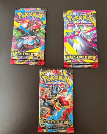 Lot 3 boosters reconditionnés Mega-Evolution