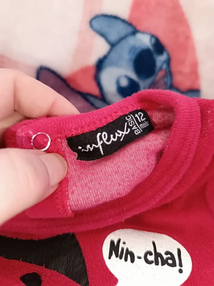 Pyjamas motif chat taille 12 mois - photo numéro 3
