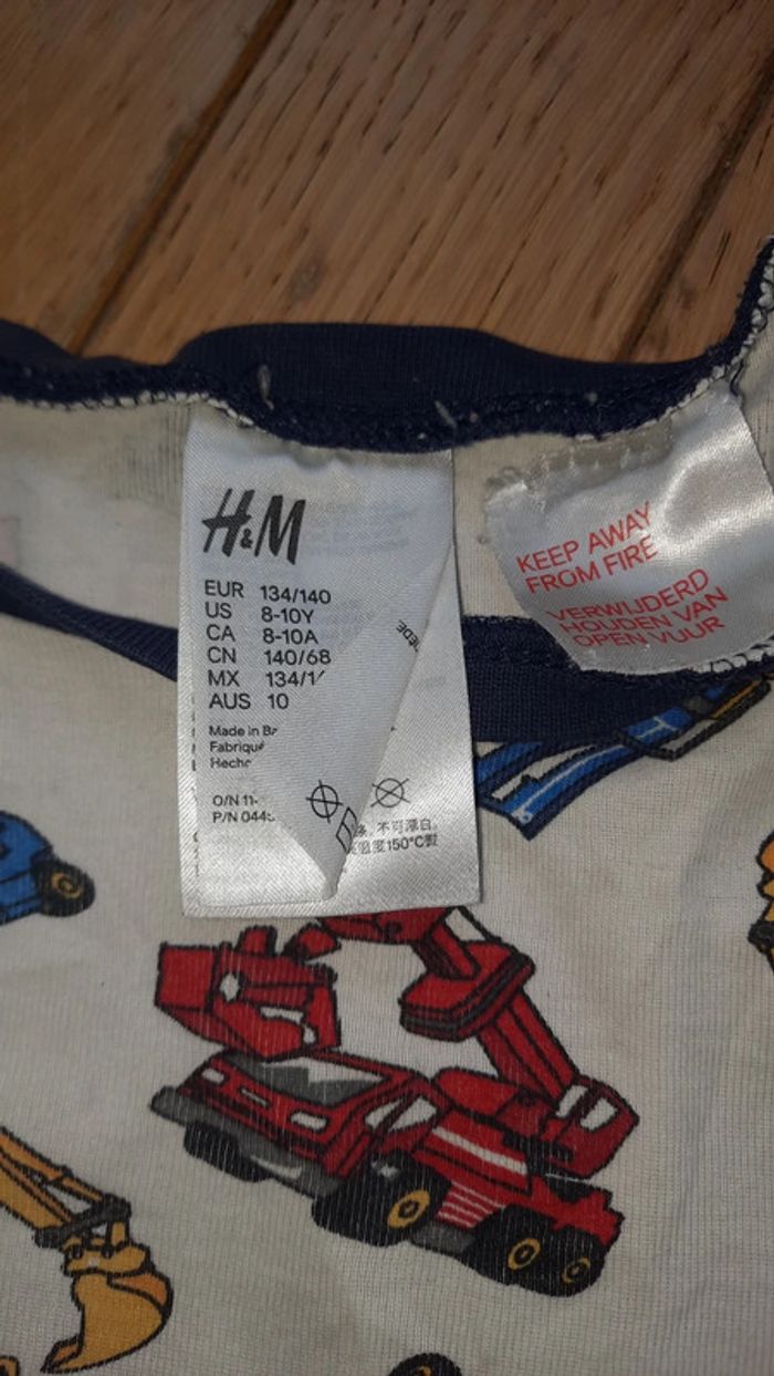 Haut pyjama h& m 8/10 ans - photo numéro 3