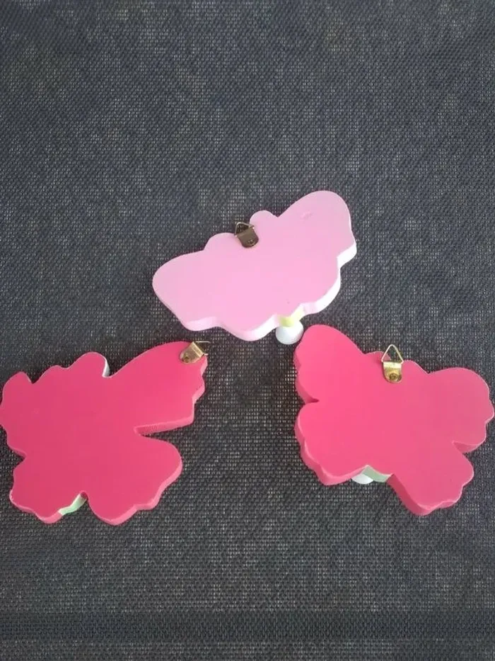 Lot de petits porte manteau fille Papillons - photo numéro 2