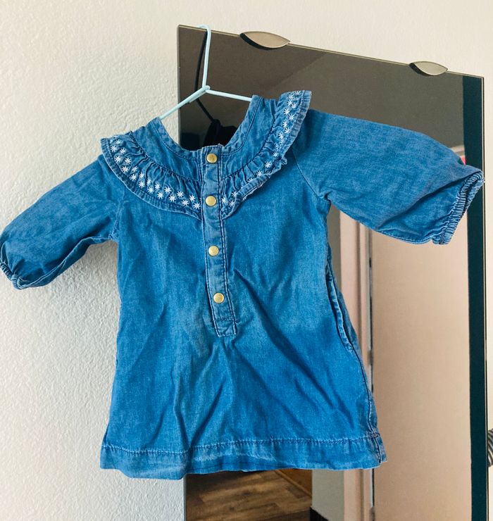 Robe en jean bébé 3 mois - photo numéro 3