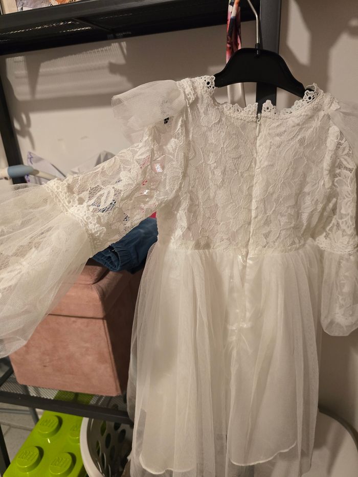 Robe de cérémonie/soiree blanche 100cm - photo numéro 2
