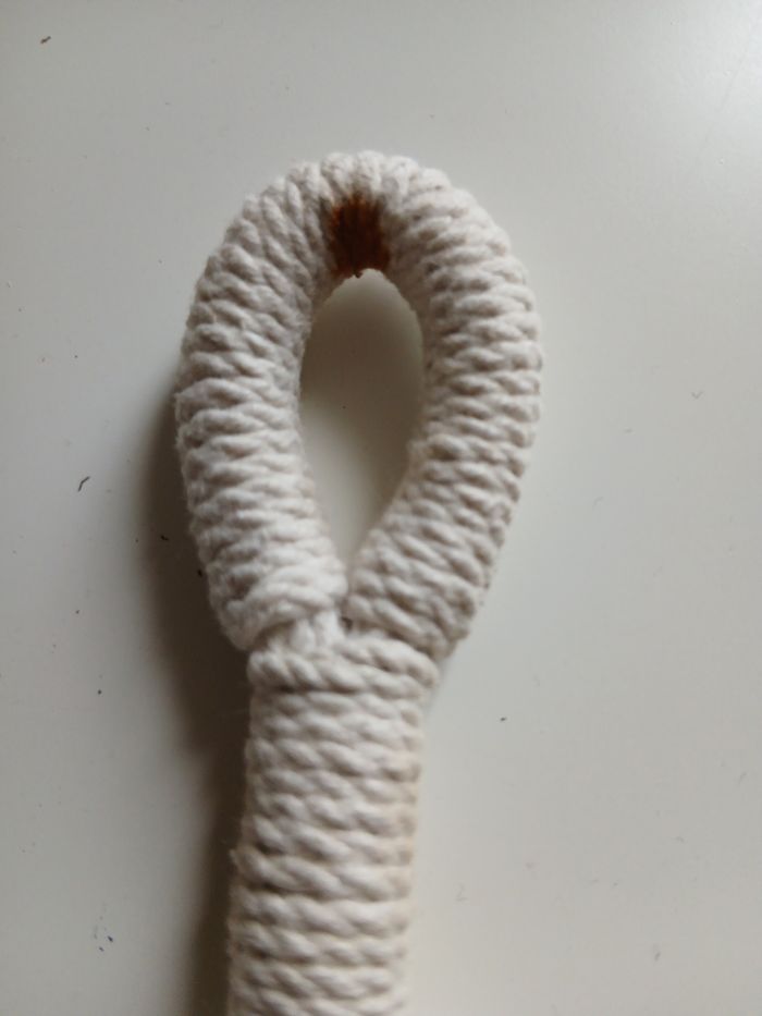 Suspension macramé pot de fleur en céramique - photo numéro 5