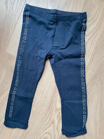 Pantacourt legging court bleu marine Guess à paillettes strass 8 ans fille