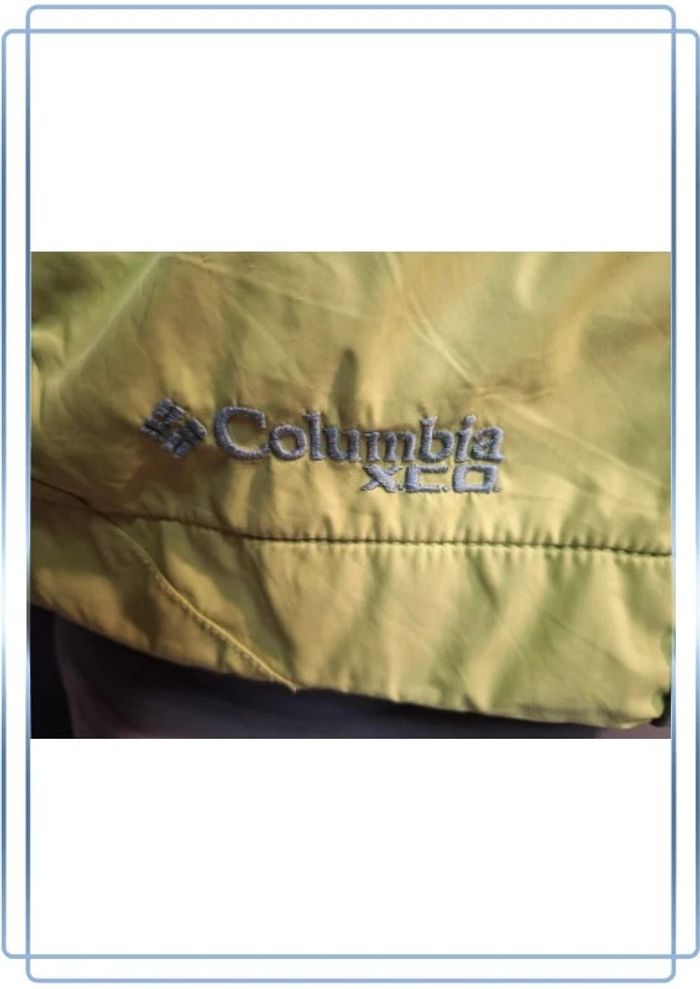 Blouson columbia femme verte et blanche / série storm dry / taille M brodé (279) - photo numéro 5