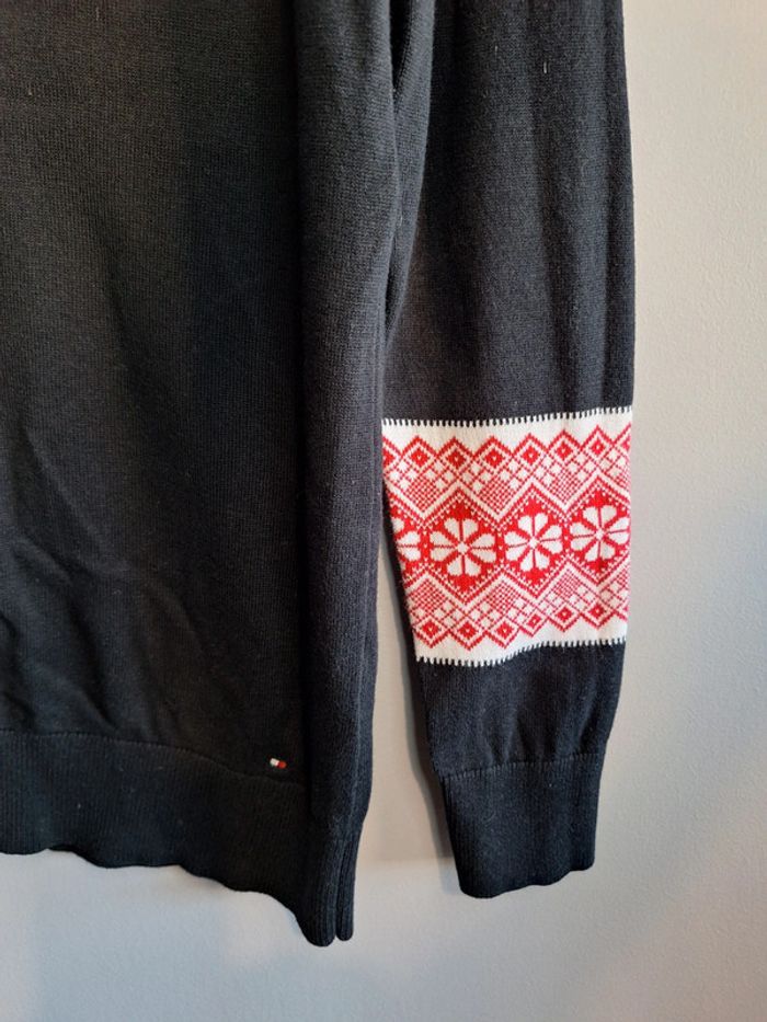 Pull col roulé tommy hilfiger vintage noir et rouge femme - taille M - photo numéro 4