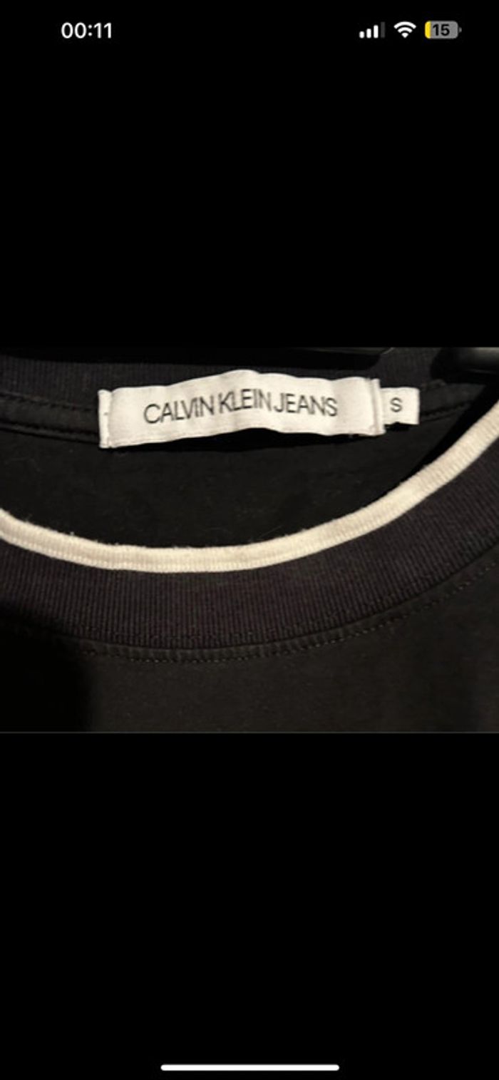 Tee shirt Calvin Klein femme taille S noir et blanc - photo numéro 2