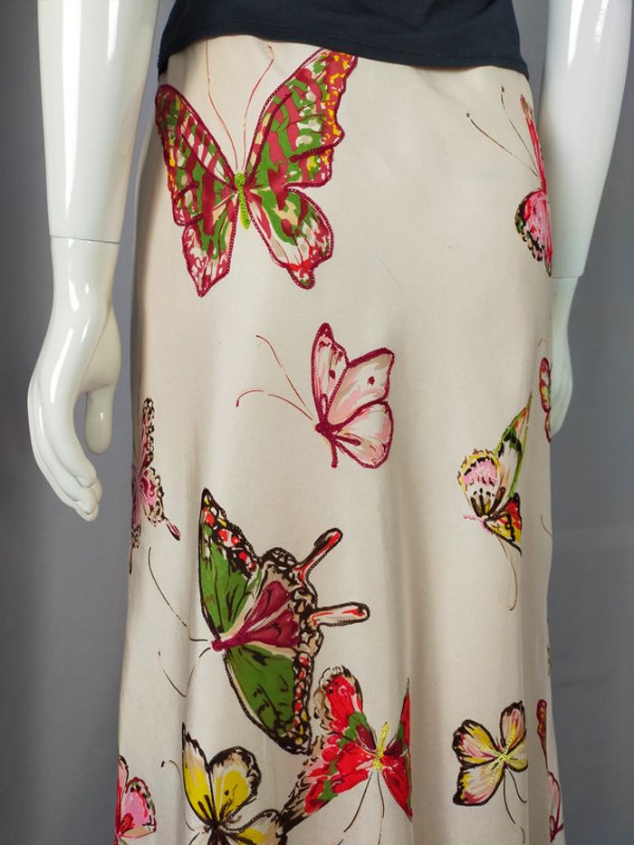 Jupe midi 100% soie Gérard Darel – Papillons colorés – T. 40 - photo numéro 10