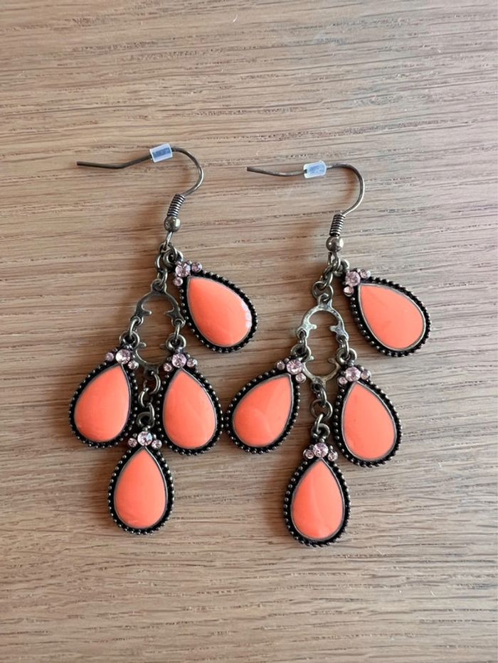 Boucles d’oreilles orange