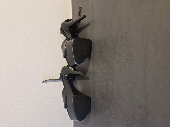 Escarpins vinyles noirs à talons hauts super sexy - photo numéro 5