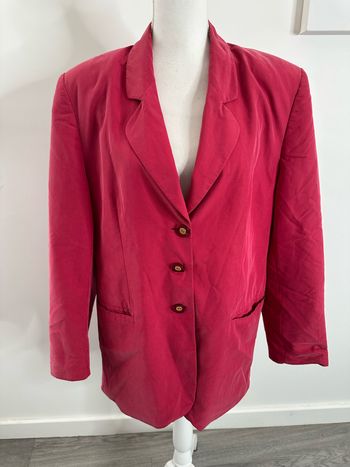 Blazer oversize rose fuchsia framboise Vintage T42 XL