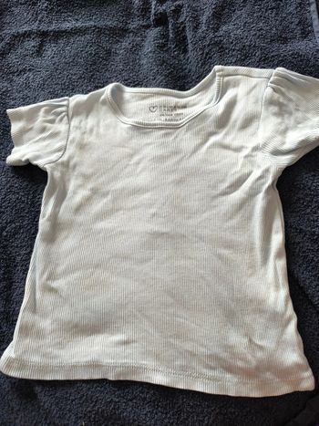 T-shirt côtelé bleu ciel T/24-36m