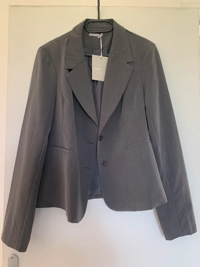 Ensemble tailleur gris femme 3 suisses (veste et pantalon) - photo numéro 2
