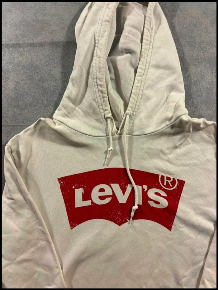 Pull à capuche Levi’s Blanc Taille L - photo numéro 2