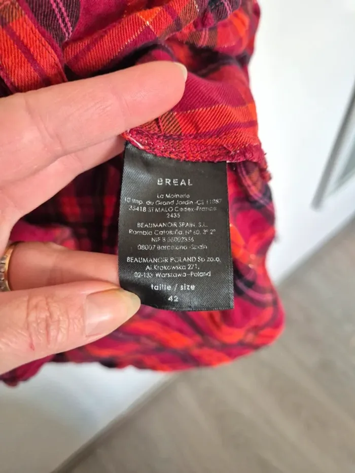 chemise rouge breal taille 42 - photo numéro 4
