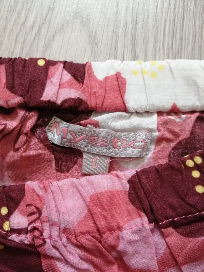 Jupe rose à motifs papillon blancs et bordeaux / mystic / (6ans) - photo numéro 2