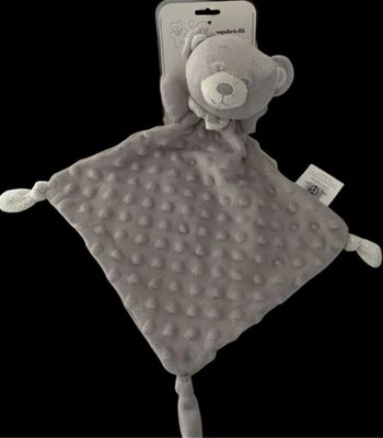 ❤️ Doudou Plat Mouchoir Ours Gris NAZARENOGABRIELLI Capitonnée