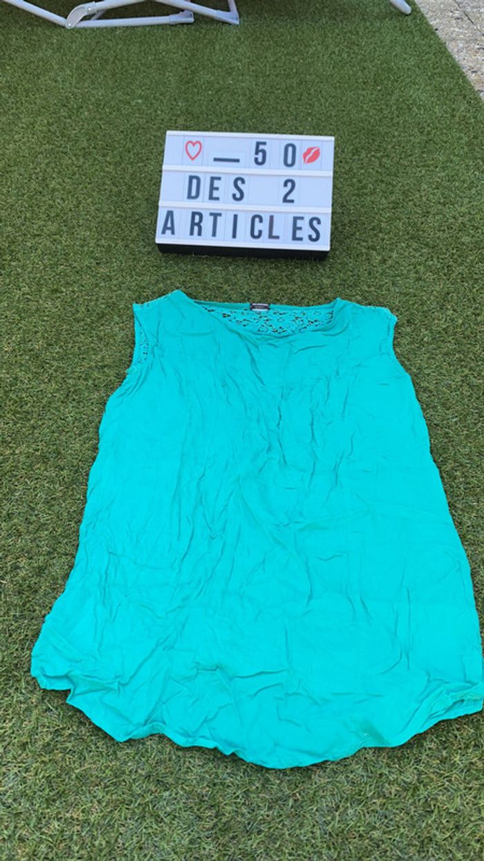 Tunique verte calzédonia taille S