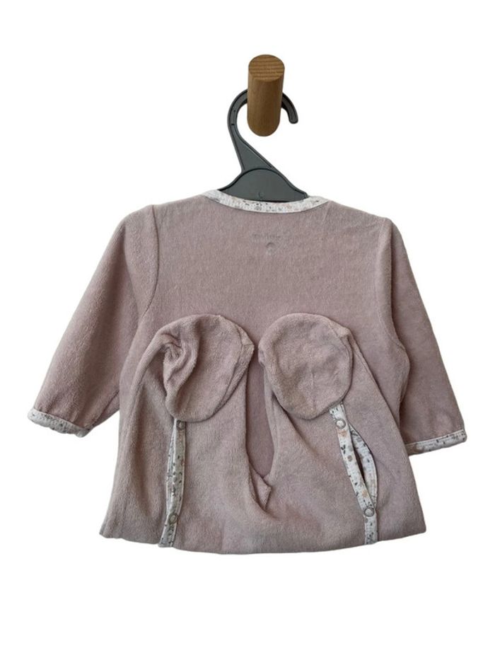 Pyjama velours beige-rosé - Domiva 6 mois - photo numéro 4